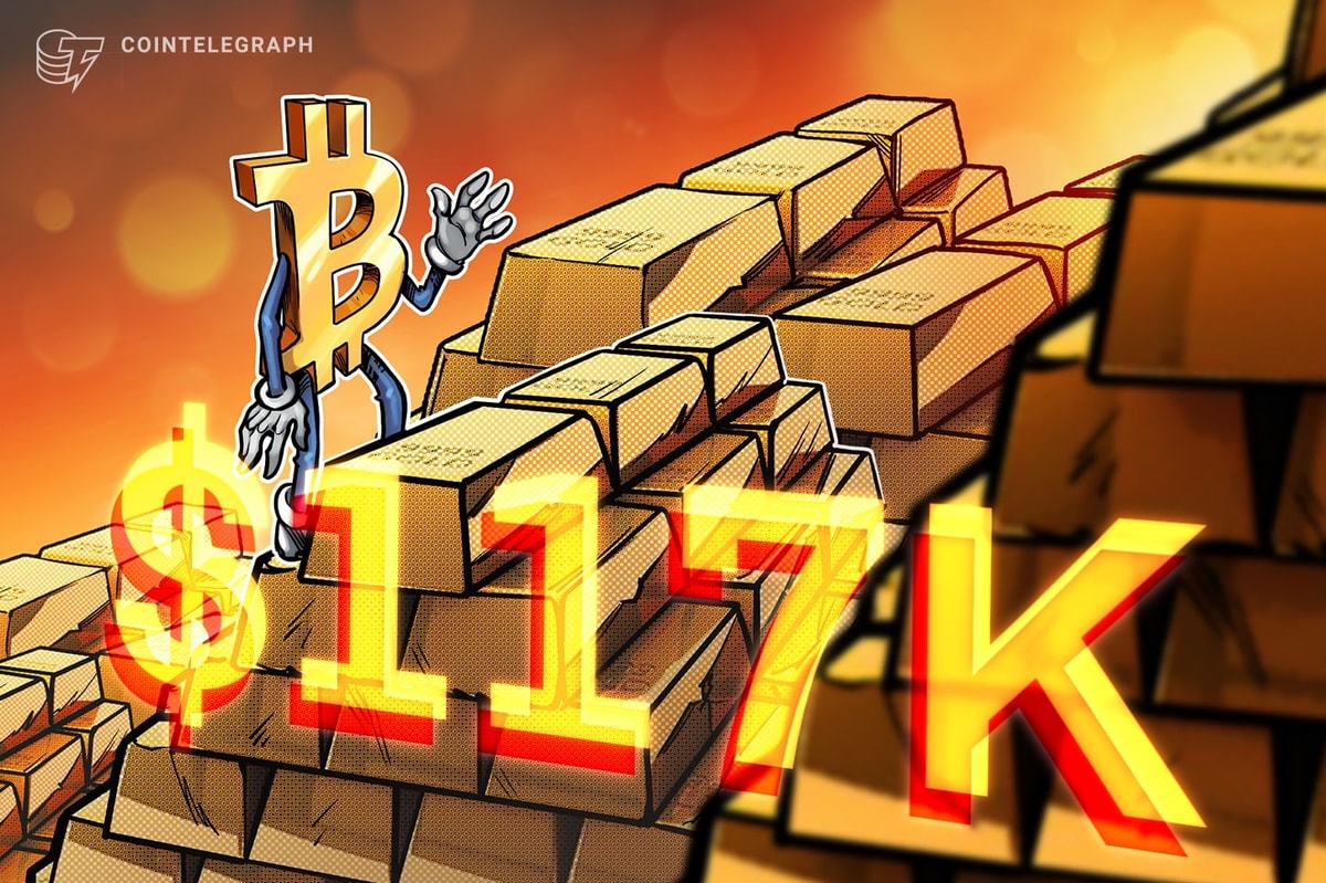 Bitcoin and Gold Move in Step as BTC price Jumps, Eyeing $117,000 Next