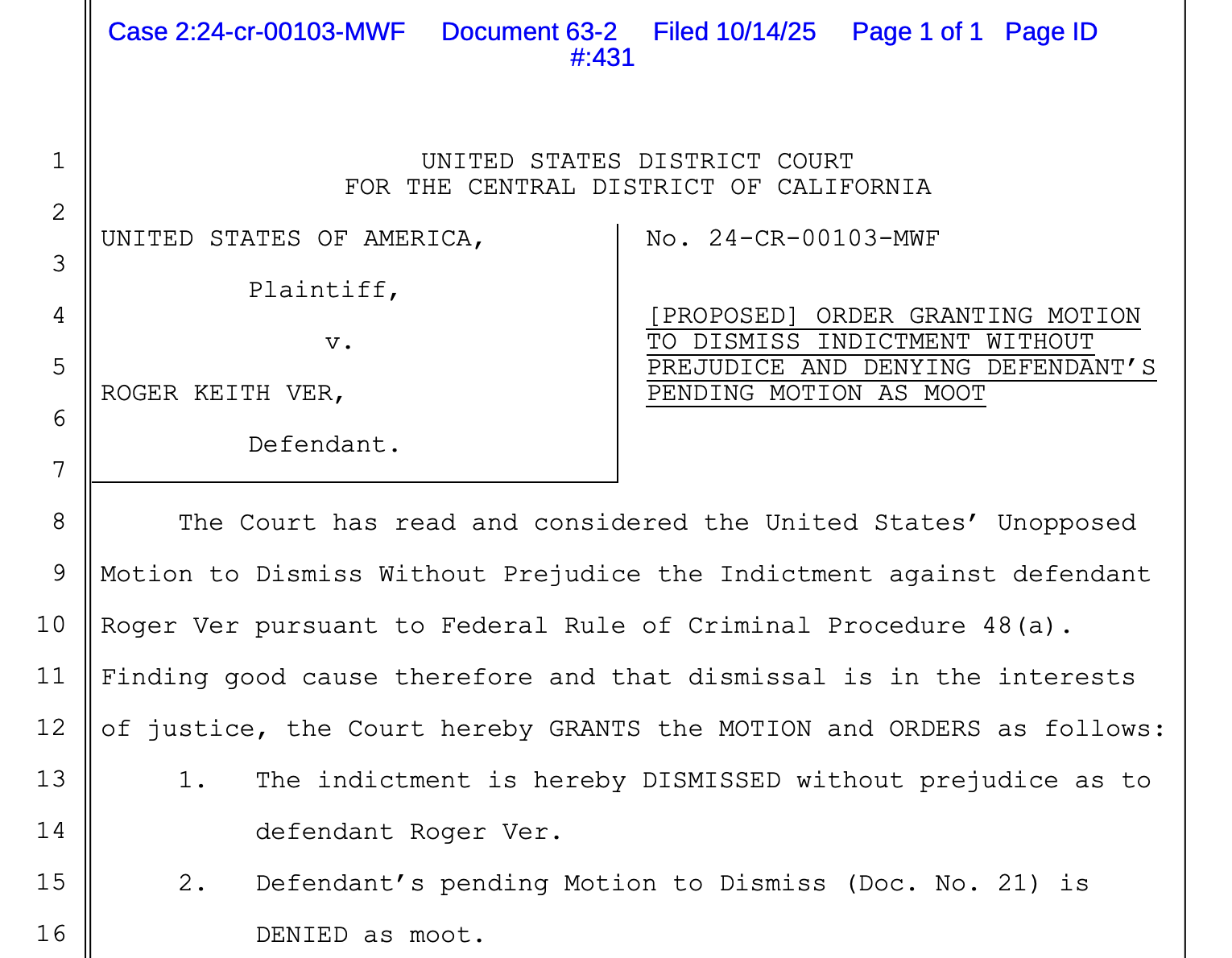 Law, Roger Ver, Taxes, United States, Crimes